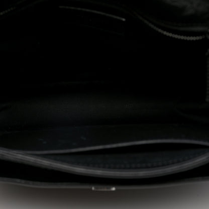 Saint Laurent Crinkled Calfskin Matelasse Monogram Medium Niki Chain Satchel Black 5 of 9
