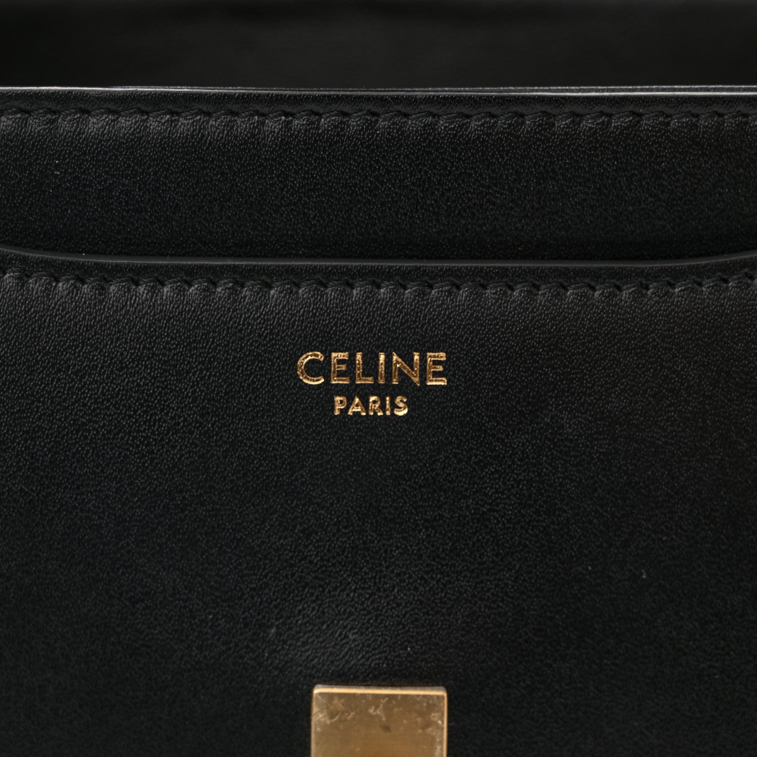 Celine Satinated Calfskin Mini 16 Top Handle Bag Black 6 of 11