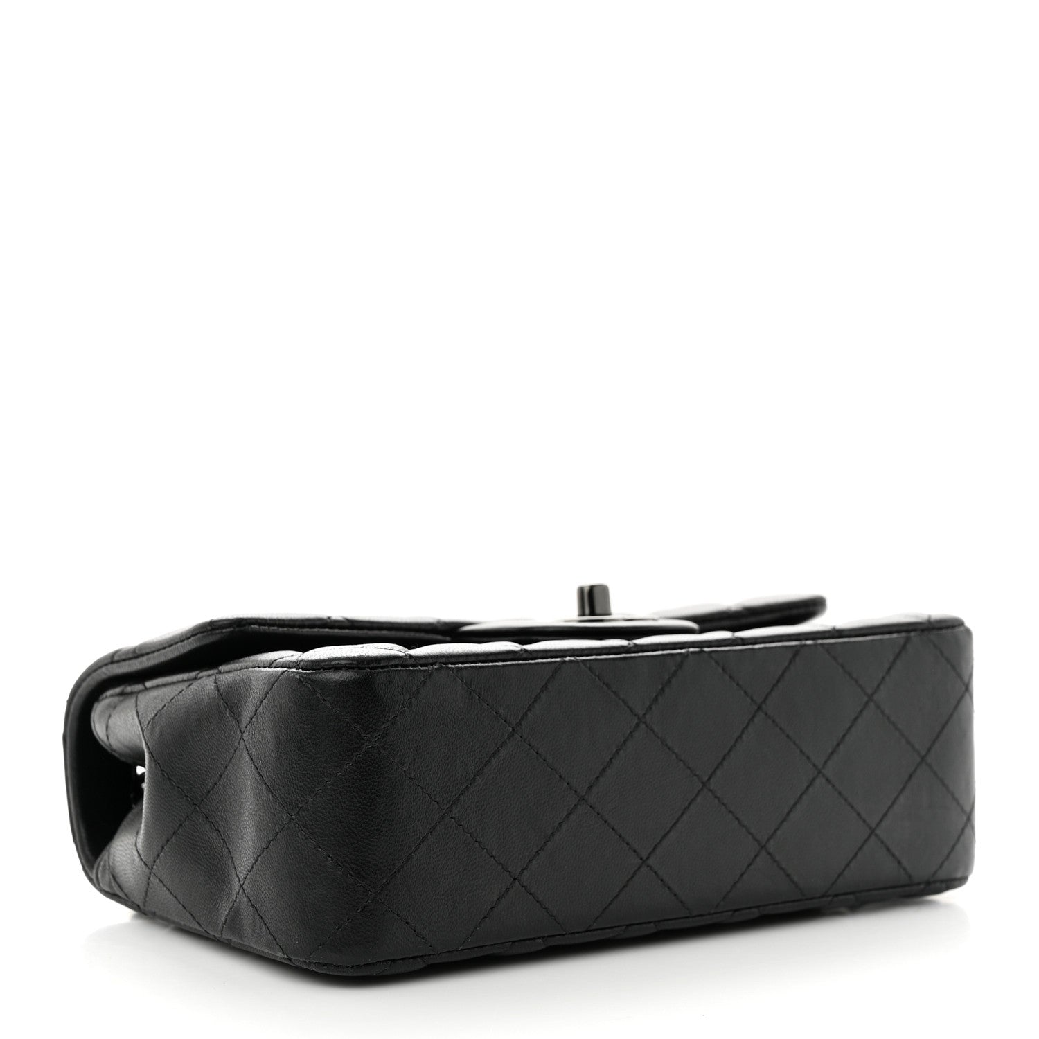 Chanel Lambskin Quilted Mini Rectangular Flap So Black 4 of 12