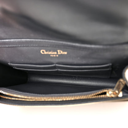 Christian Dior Metallic Patent Micro-Cannage Diorama Wallet on Chain Pouch Gold 5 of 10