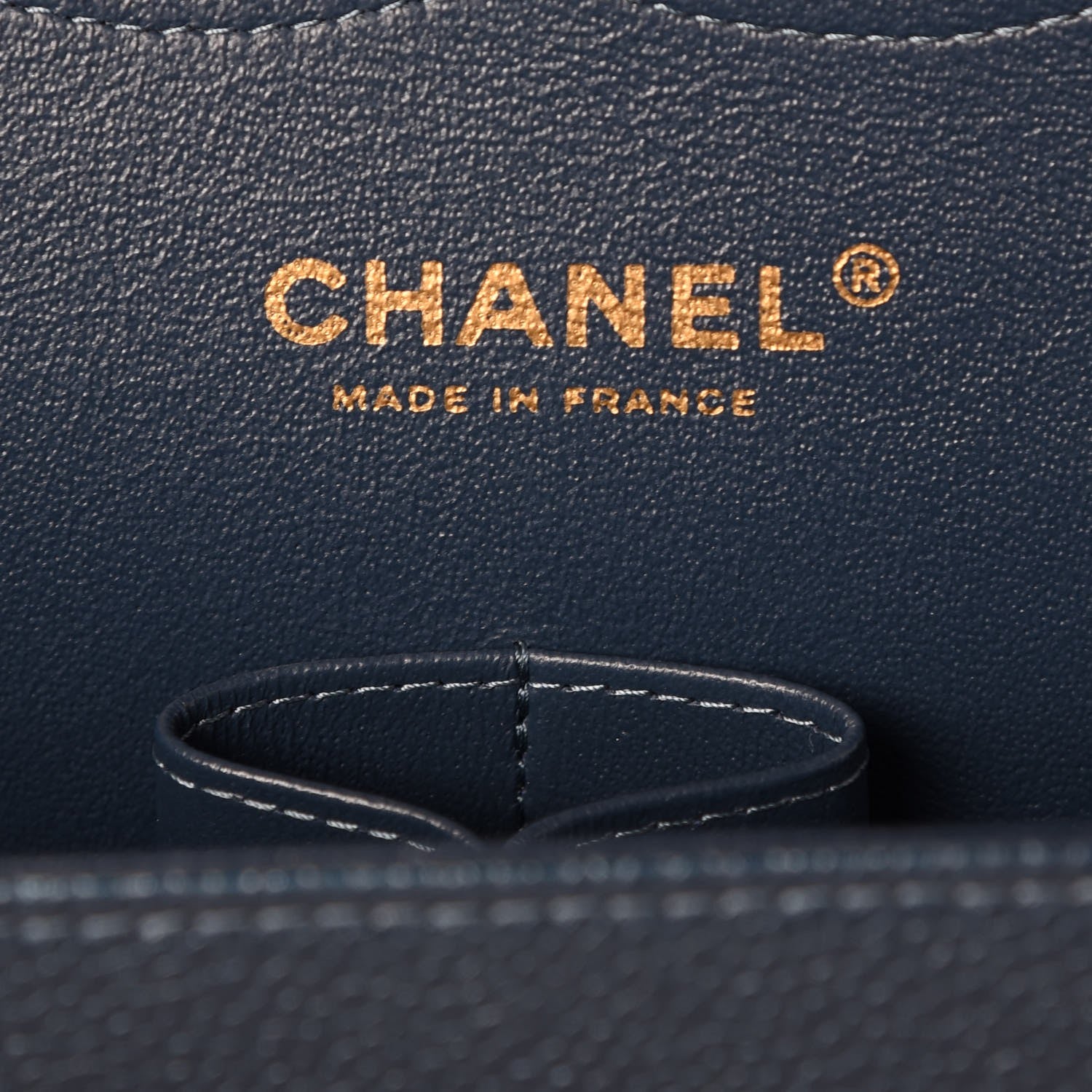 Chanel Metallic Caviar Quilted Jumbo Double Flap Dark Blue 7 of 9