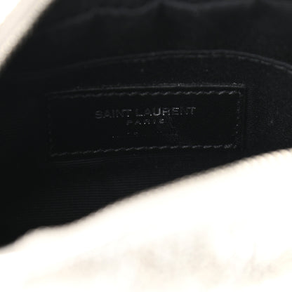 Saint Laurent Metallic Lambskin Monogram Lou Belt Bag Argento 6 of 10
