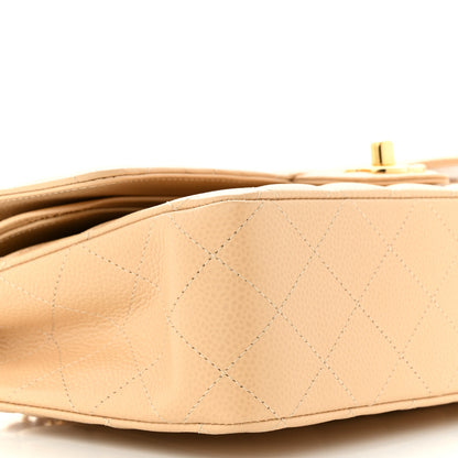 Chanel Caviar Quilted Medium Double Flap Beige Clair 9 of 12