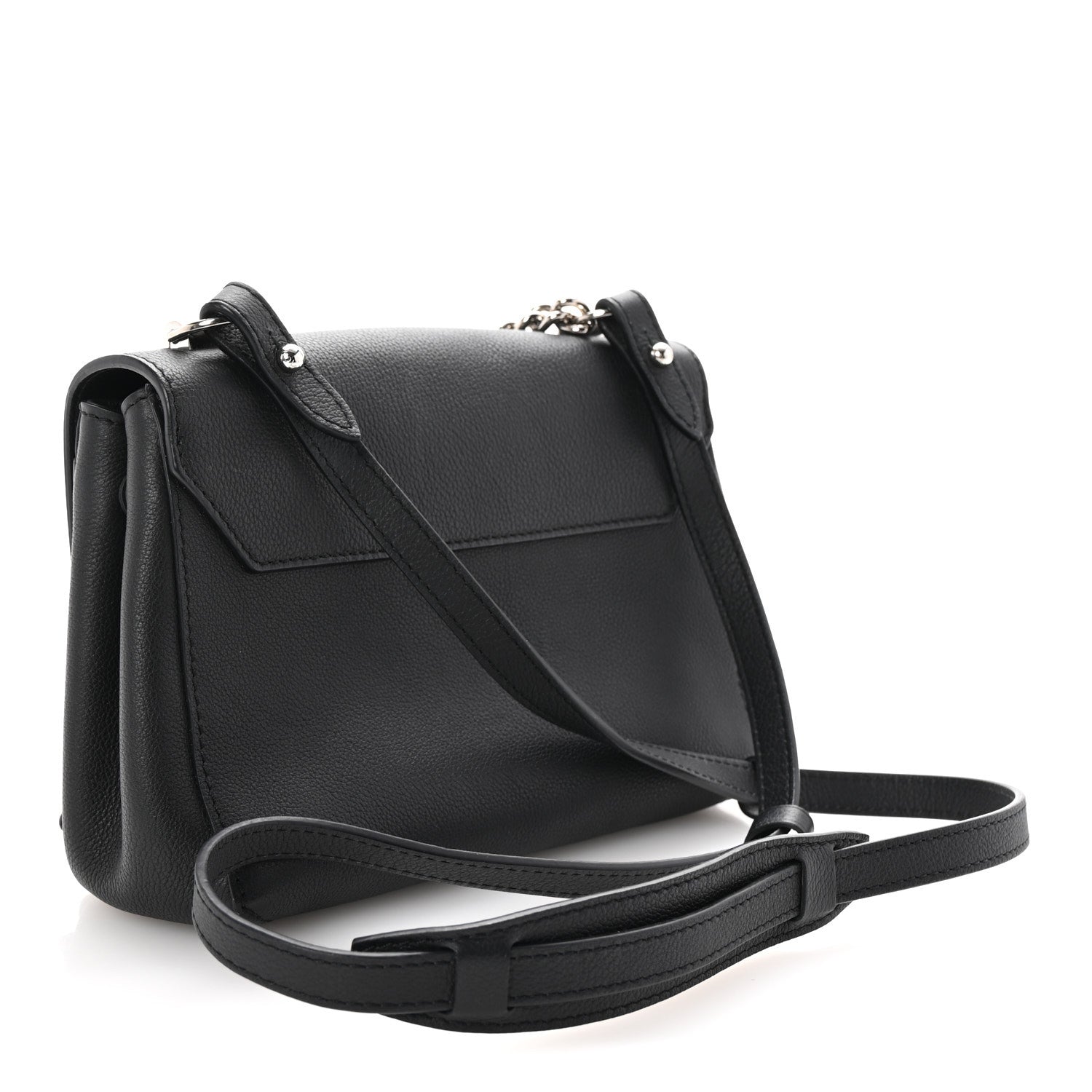 Louis Vuitton Calfskin Lockme II Chain Bag BB Black 3 of 9