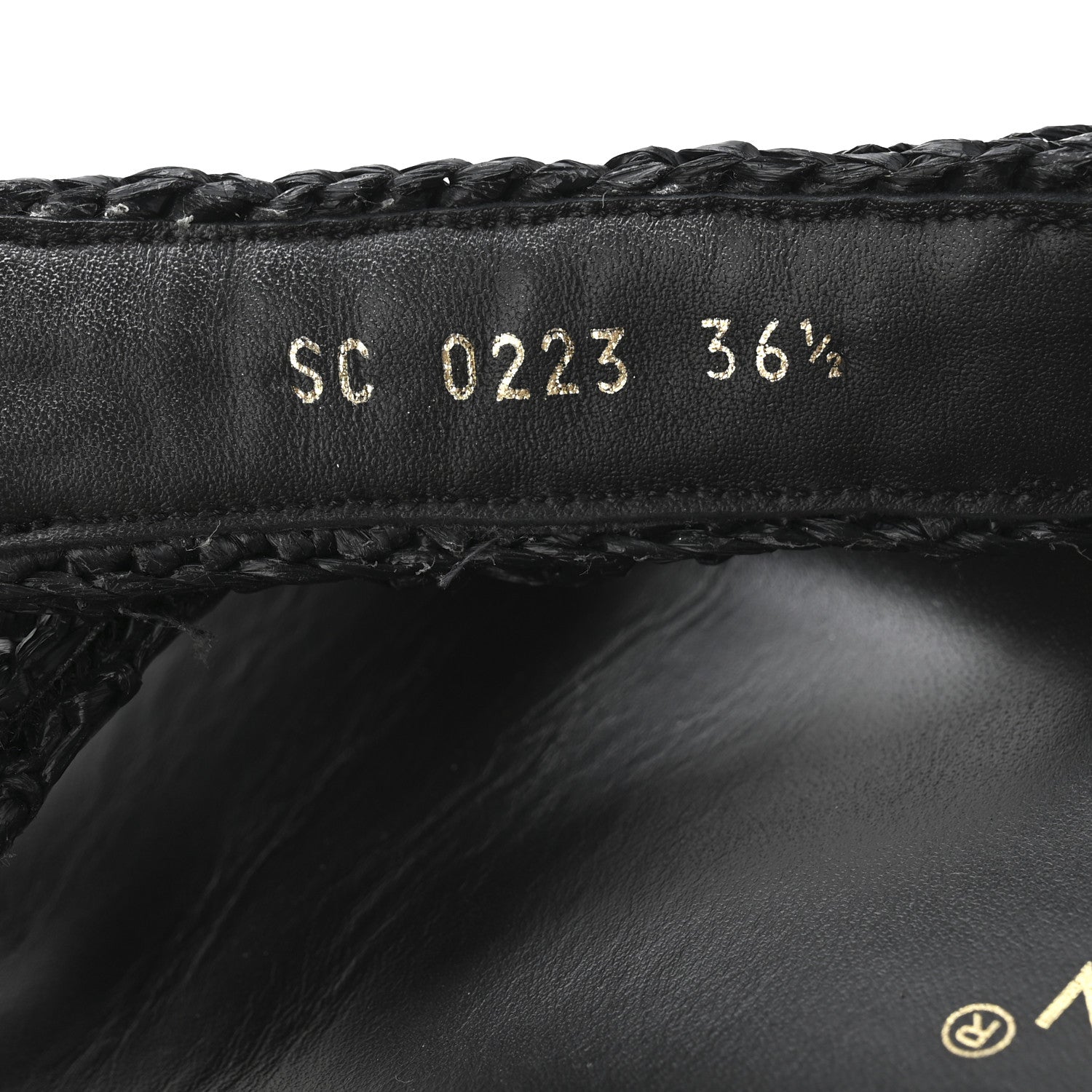 Louis Vuitton Raffia Sunset Comfort Flat Sandals 36.5 Black 9 of 9