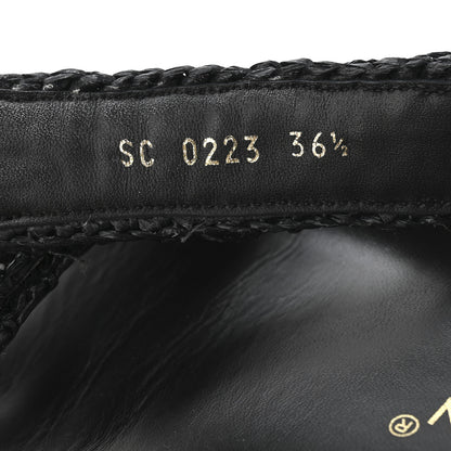 Louis Vuitton Raffia Sunset Comfort Flat Sandals 36.5 Black 9 of 9