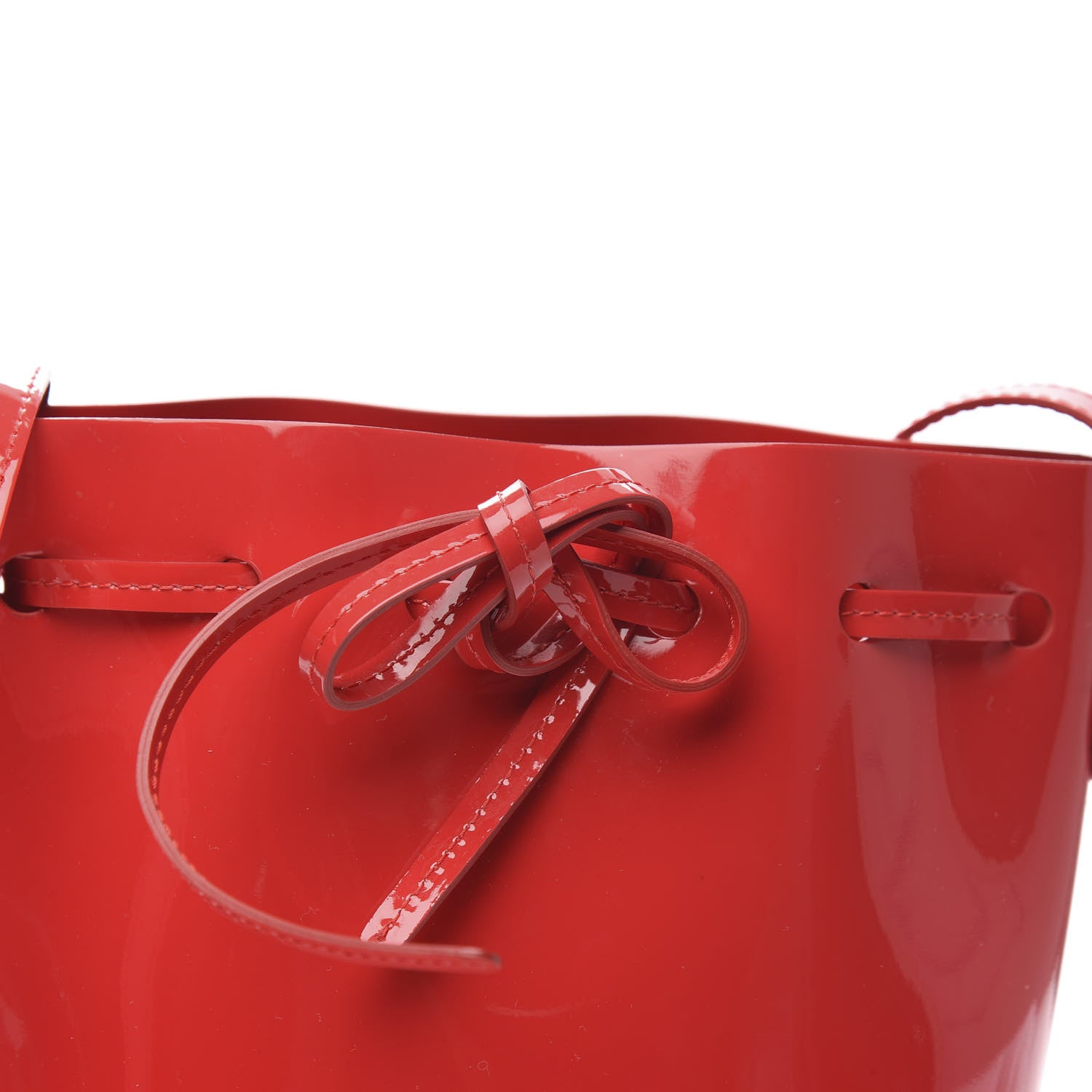 Mansur Gavriel Patent Calfskin Mini Mini Bucket Bag Flamma 10 of 10