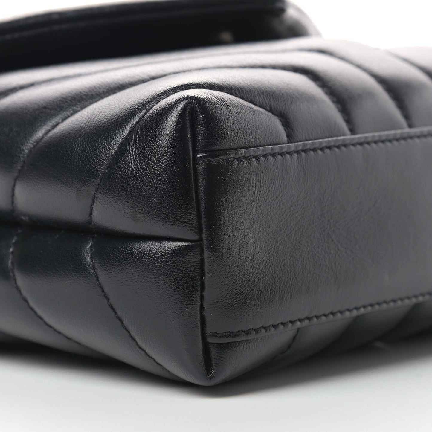 Calfskin Y Quilted Monogram Toy Loulou Crossbody Bag Black