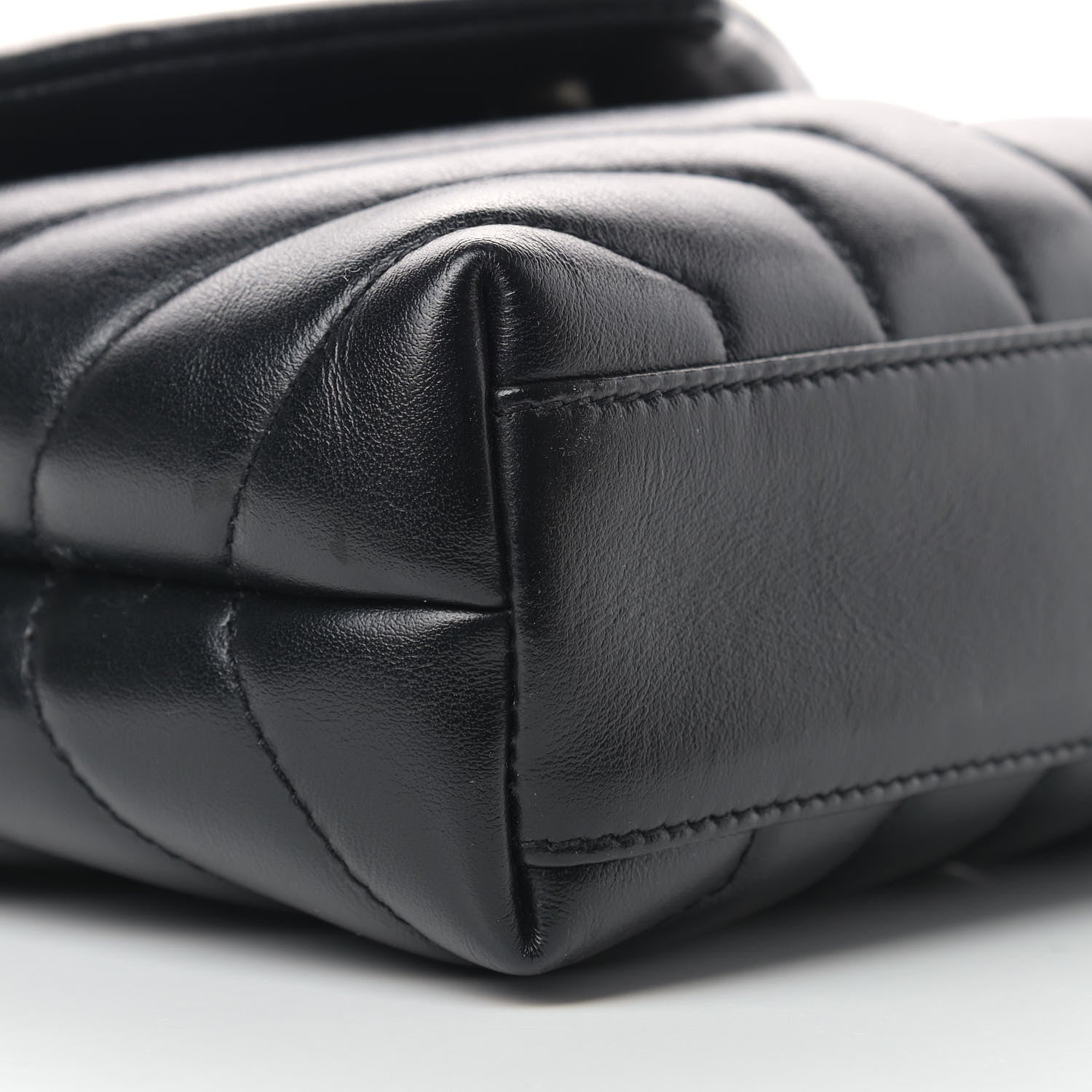Saint Laurent Calfskin Y Quilted Monogram Toy Loulou Crossbody Bag Black 9 of 10