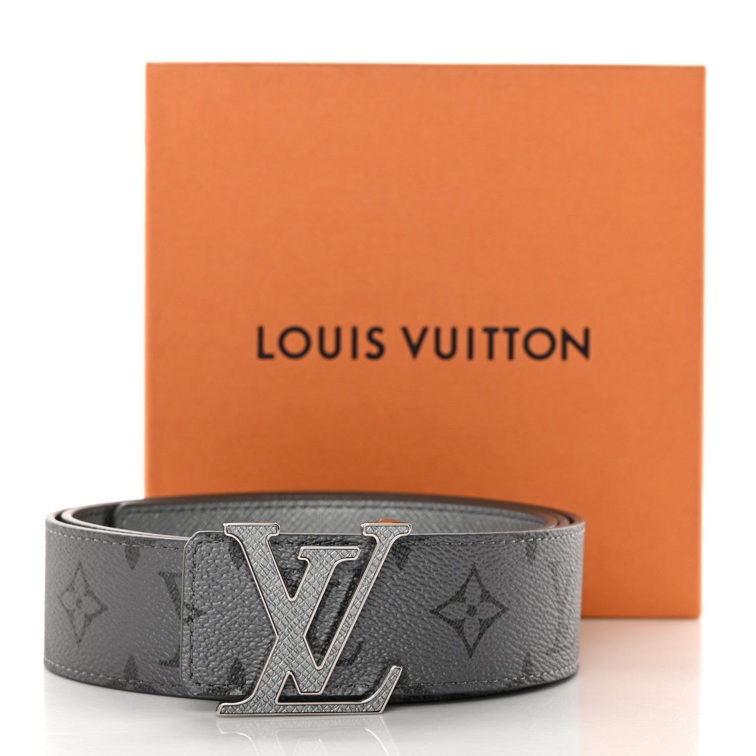 Louis Vuitton Monogram Reverse Taigarama 40mm Reversible LV Initiales Belt 95 38 Silver 6 of 6