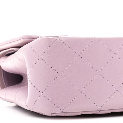 Chanel Lambskin Quilted Jumbo Double Flap Light Purple 9 of 11