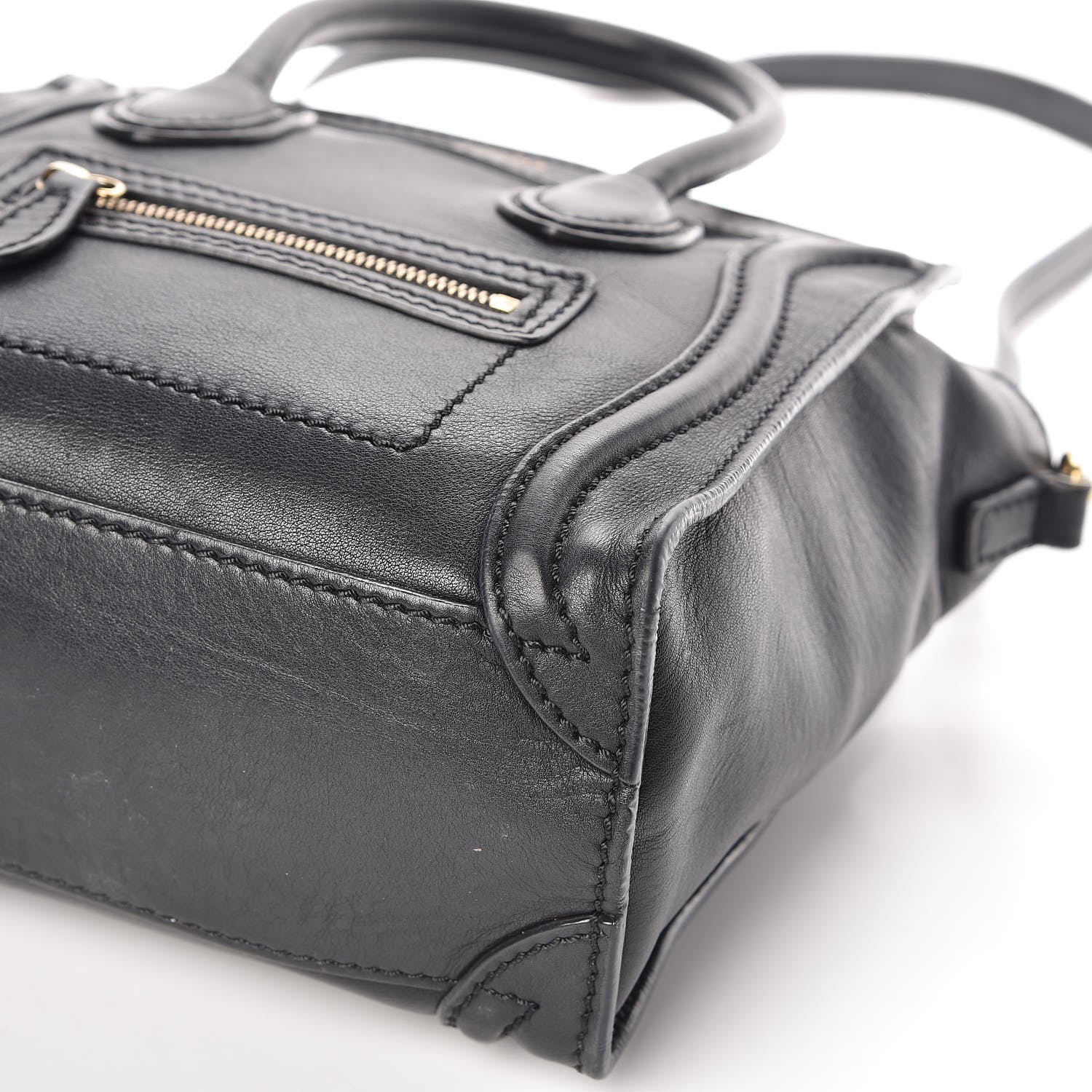 Celine Smooth Calfskin Nano Luggage Black 10 of 14