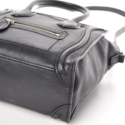 Celine Smooth Calfskin Nano Luggage Black 10 of 14