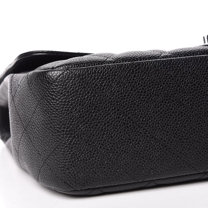 Chanel Caviar Quilted Jumbo Single Flap Black 6 of 13