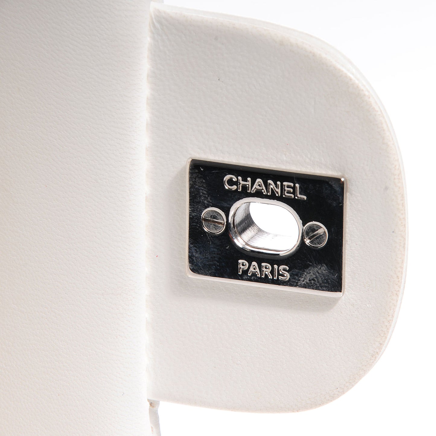 Lambskin Quilted Medium 3 Flap White