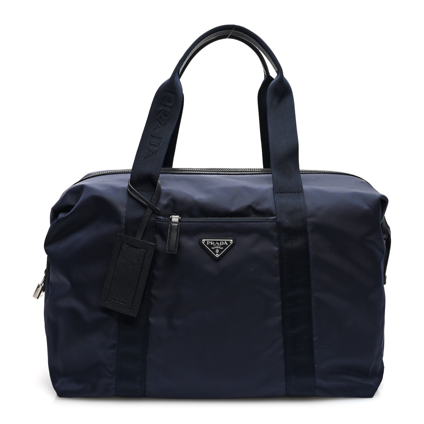 Re-Nylon Saffiano Duffle Bag Navy