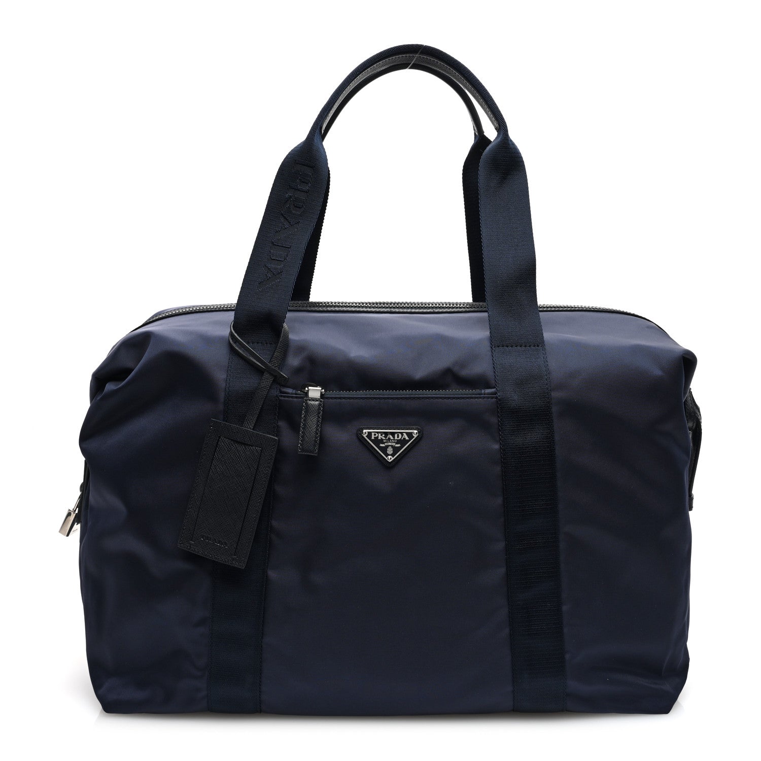 Prada Re-Nylon Saffiano Duffle Bag Navy 1 of 10