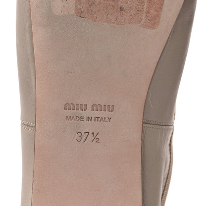 Miu Miu Goatskin Ballerina Flats 37.5 Water Lily 7 of 9