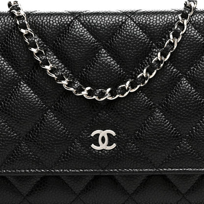Chanel Caviar Quilted Wallet on Chain WOC Black 9 of 11