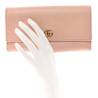 Gucci Dollar Calfskin GG Marmont Continental Wallet Perfect Pink 2 of 9
