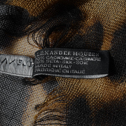 Alexander McQueen Cashmere Silk Leopard Skull Pashmina Scarf 6 of 6