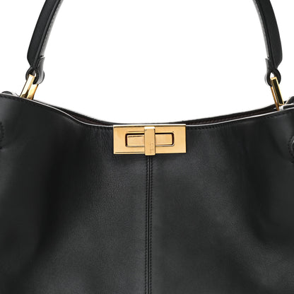 Fendi Vitello Seta Century Large Peekaboo X-Lite Black Fragola 7 of 11