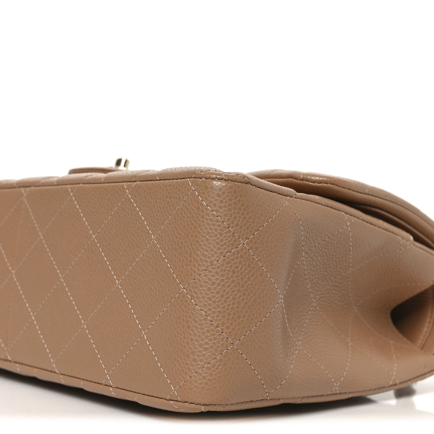 Chanel Caviar Quilted Jumbo Double Flap Beige 10 of 14