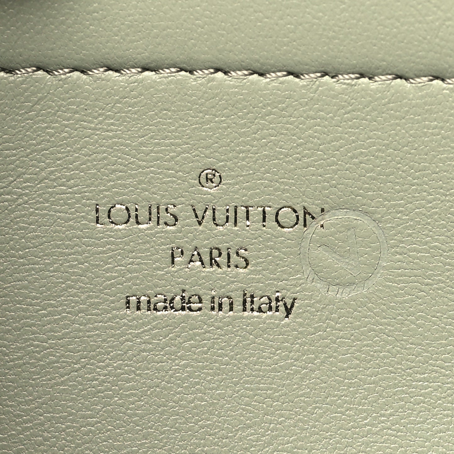 Lambskin Embossed Monogram Pochette Coussin Green