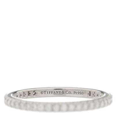 Tiffany Platinum Diamond .30ctw Soleste Eternity Band Ring 54 7 4 of 4