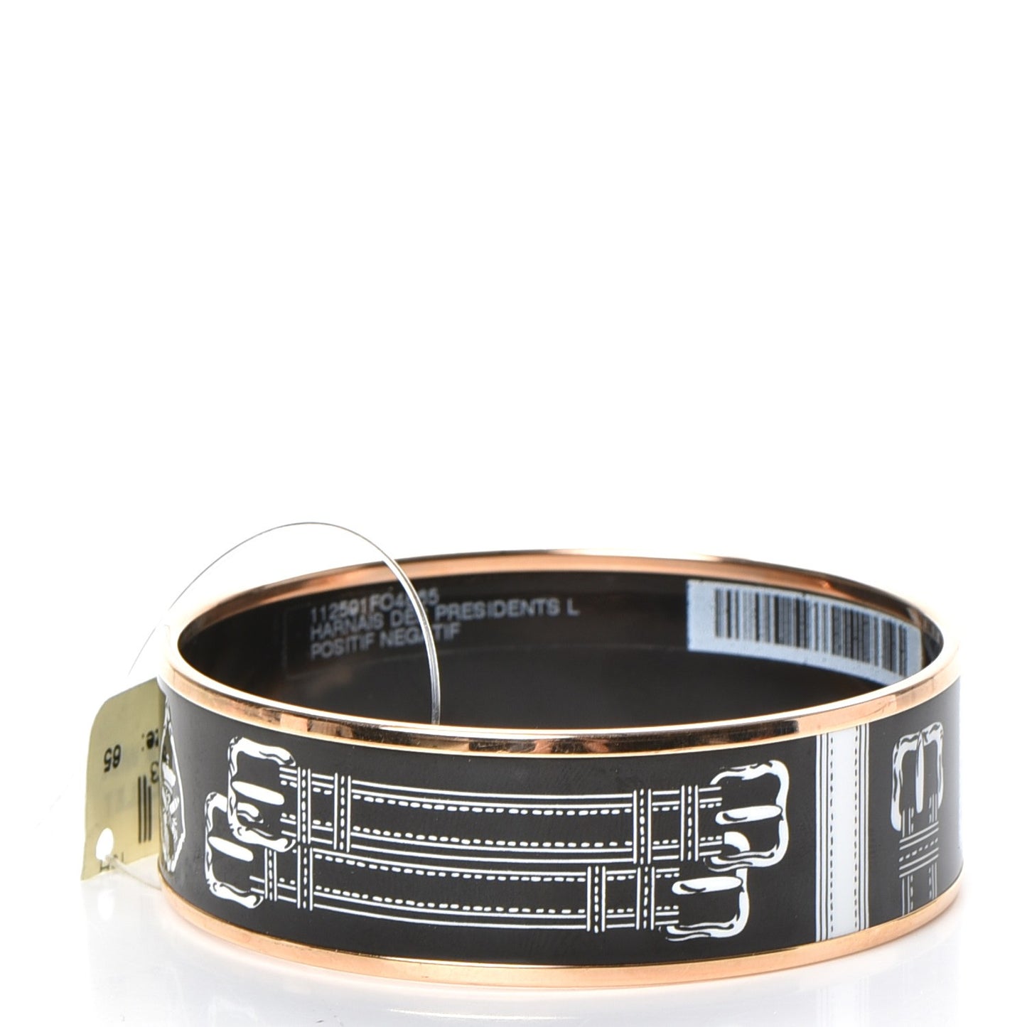 Enamel Printed Harnais des Presidents Wide Bracelet 65 Positif Negatif