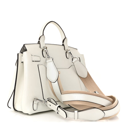 MCM Grained Calfskin Medium Milla Convertible Backpack White Flake 3 of 13