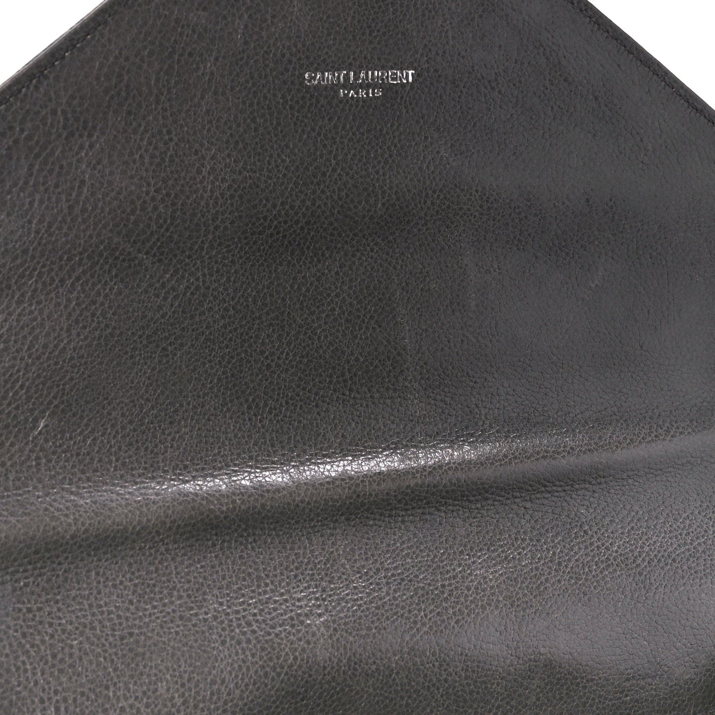 Sheepskin Matelasse Chevron Monogram Medium College Bag Light Coal