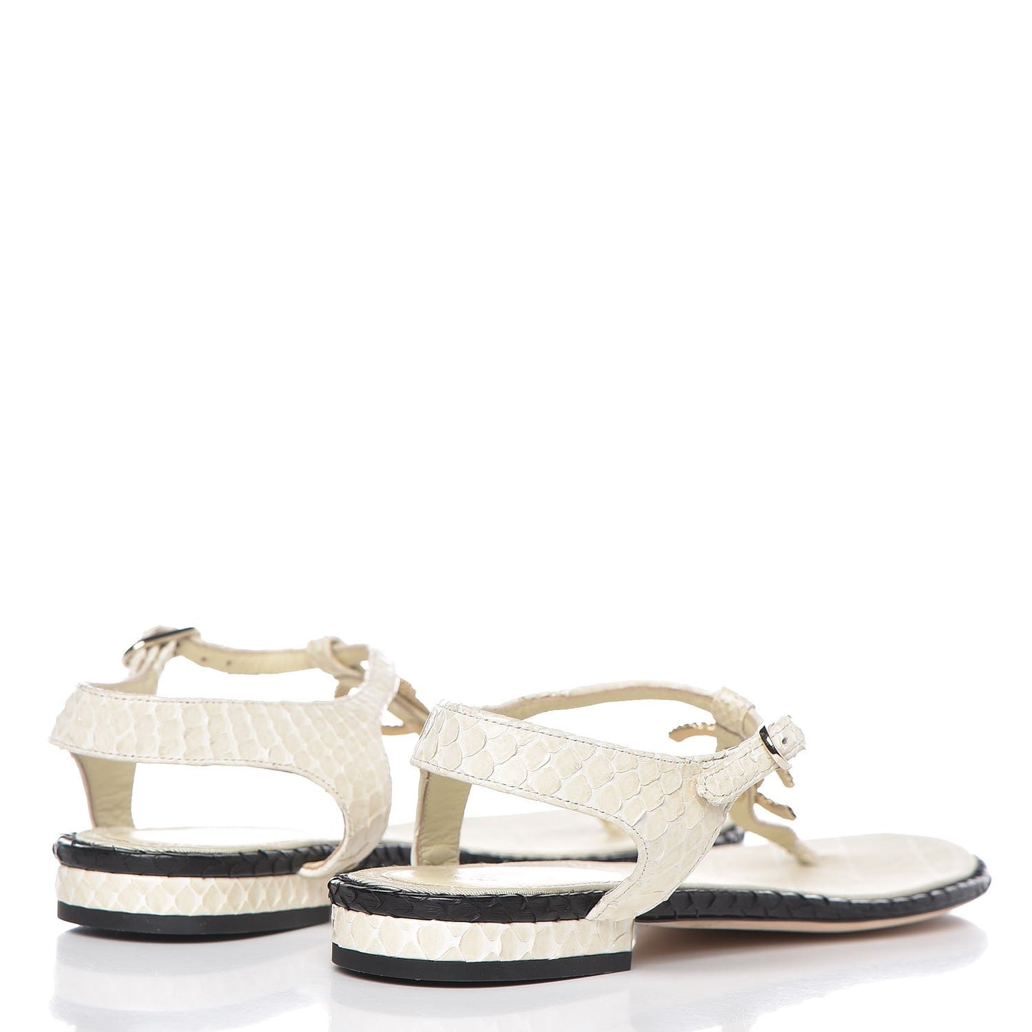 Python CC Thong Sandals 38 Beige Clair