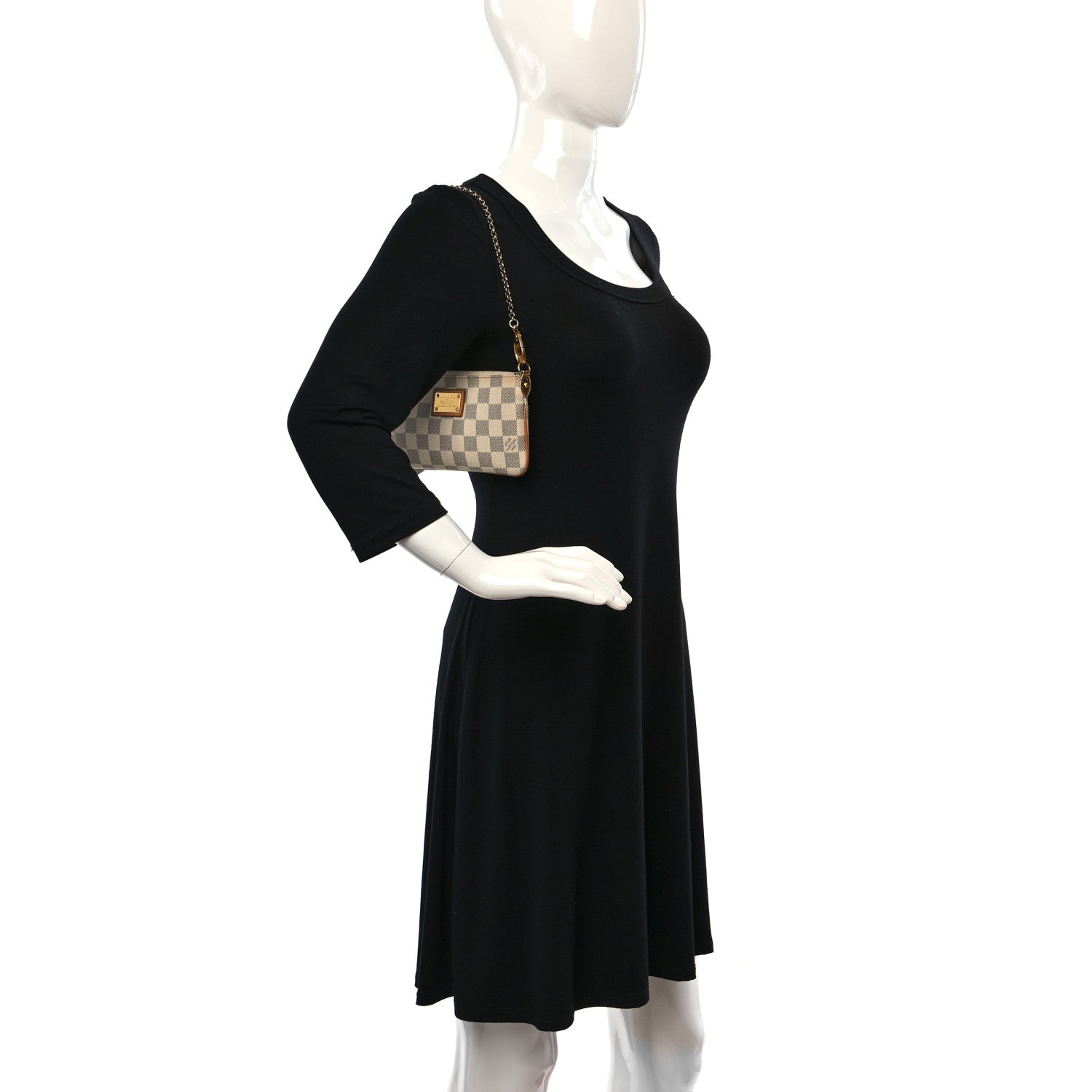 Louis Vuitton Damier Azur Pochette Milla MM 2 of 8
