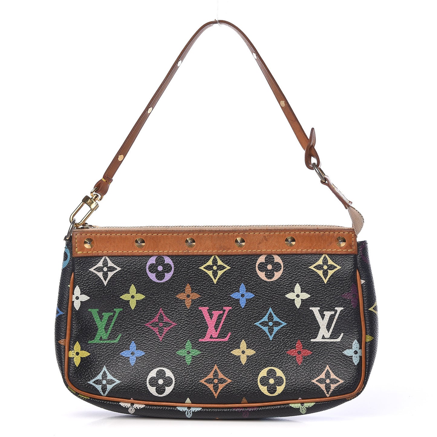 Monogram Multicolor Pochette Accessories Black