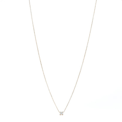Cartier 18K Pink Gold Diamond .18ct C De Pendant Necklace 1 of 5