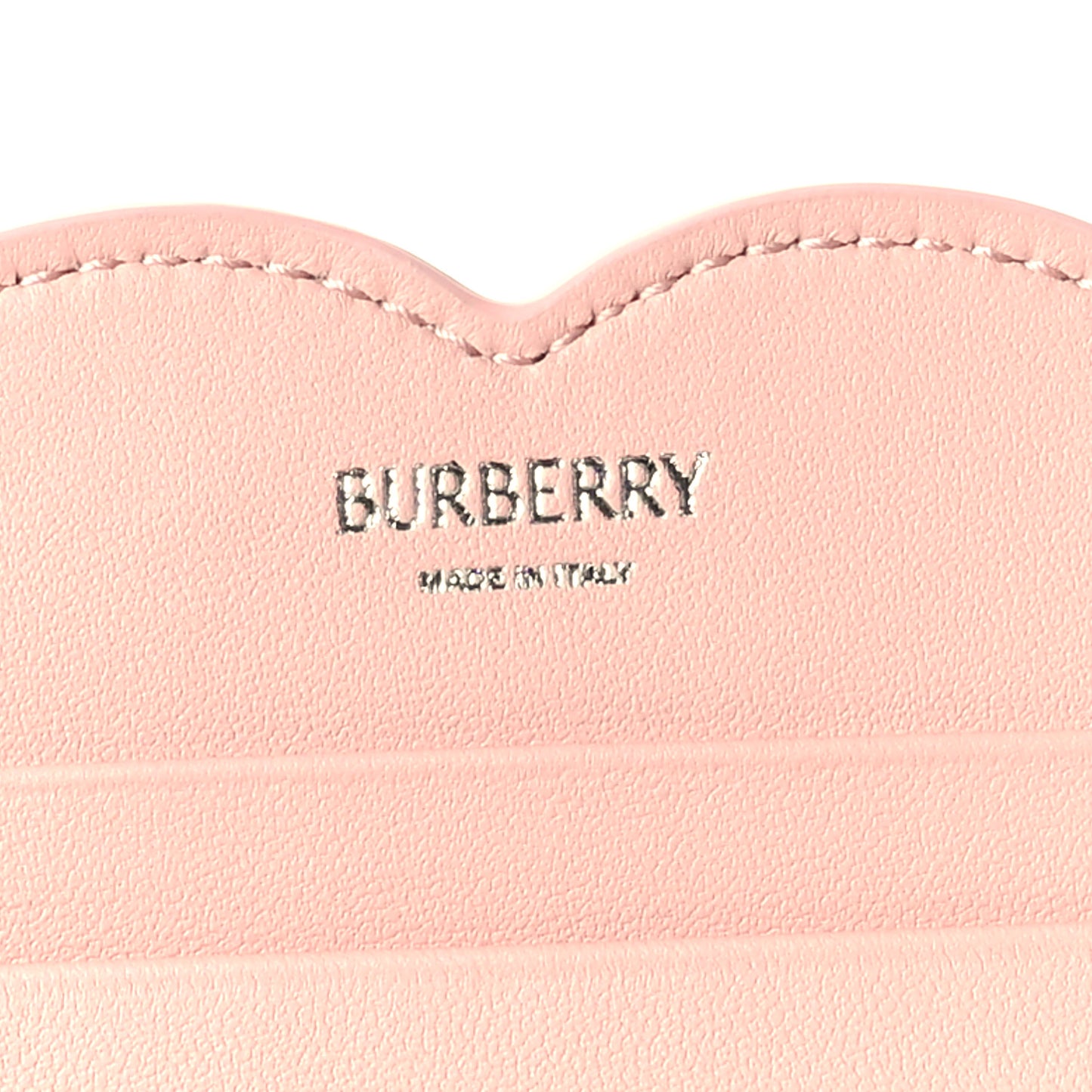 Grainy Calfskin Chess Card Case Blush