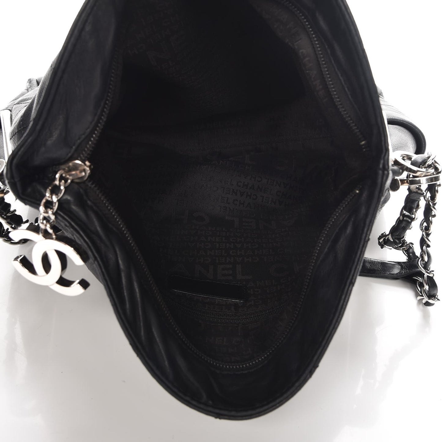 Lambskin Stitched Medium Ultimate Soft Tote Black