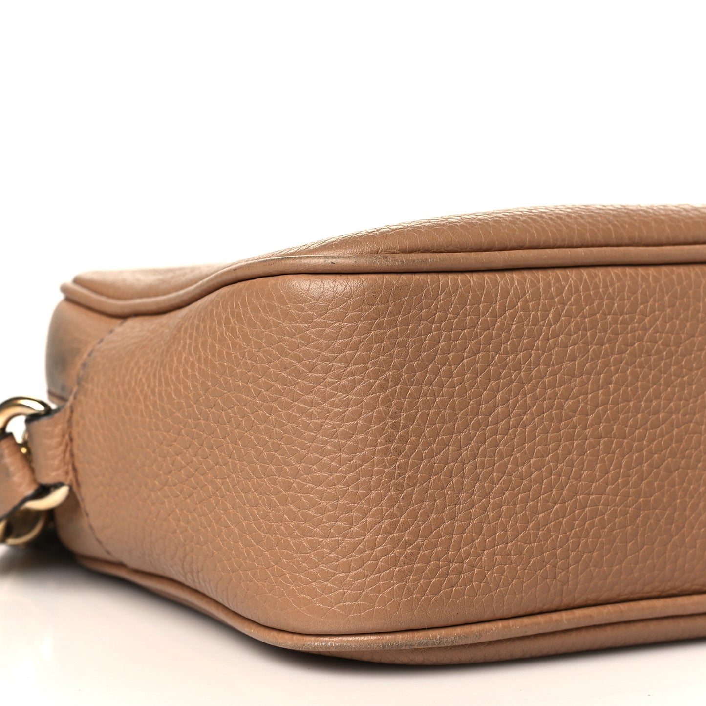 Pebbled Calfskin Small Soho Disco Bag Camelia