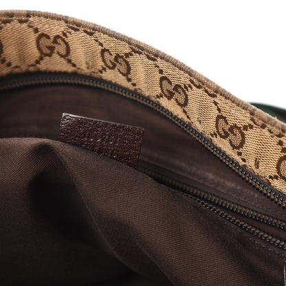 Gucci Monogram Web Medium Flat Messenger Bag Brown 9 of 11