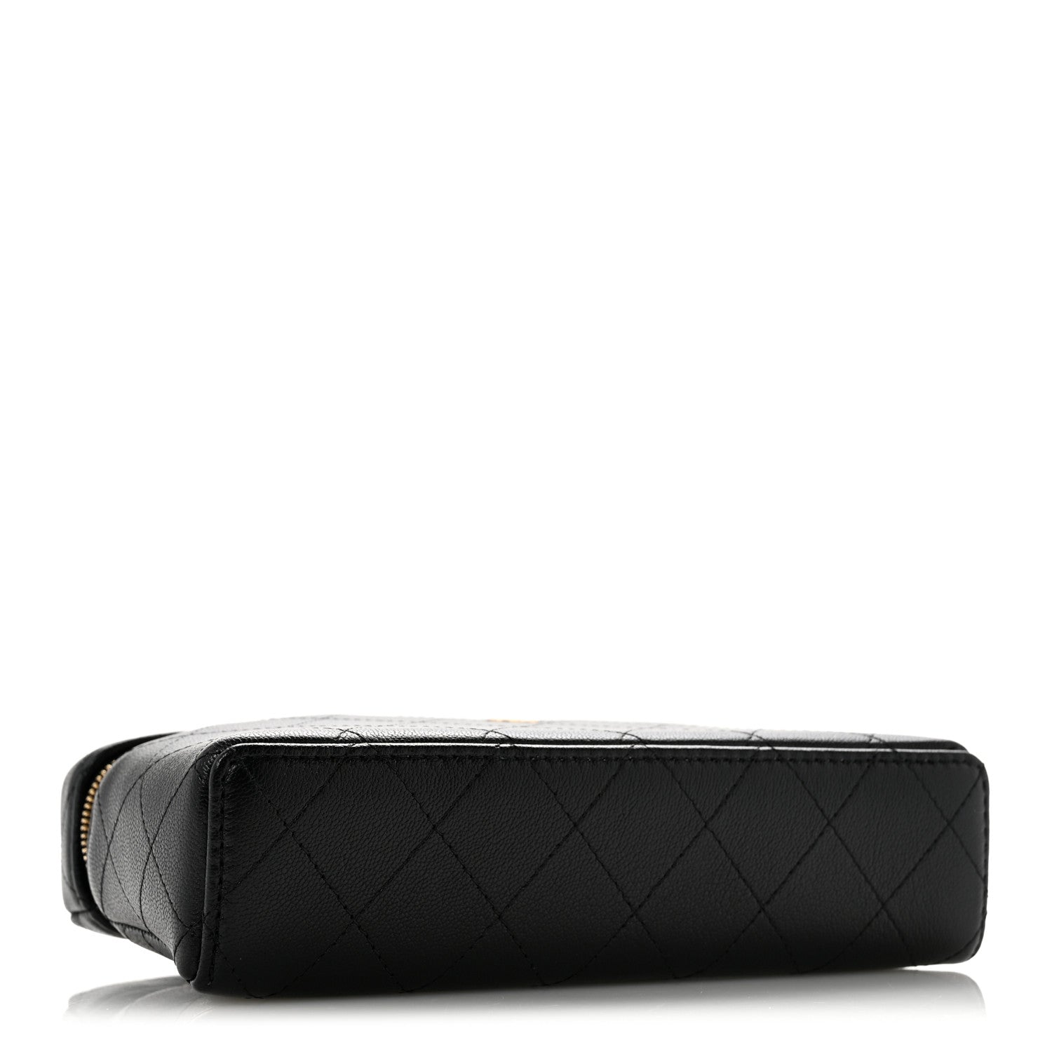 Chanel Goatskin Quilted Top Handle Slim Vanity With Chain Black 4 of 11