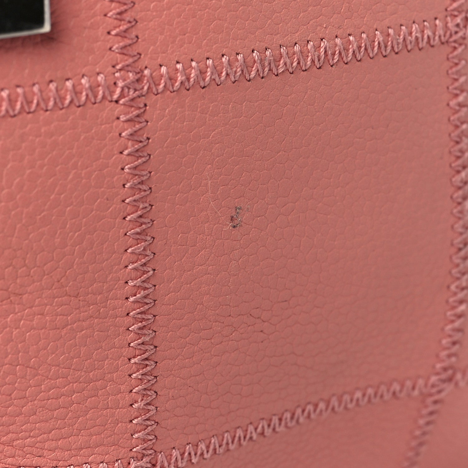 Chanel Caviar Square Stitched Bowler Pink 12 of 14