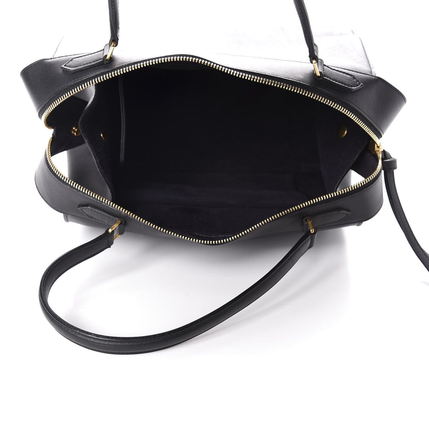 Smooth Calfskin Ring Bag Black