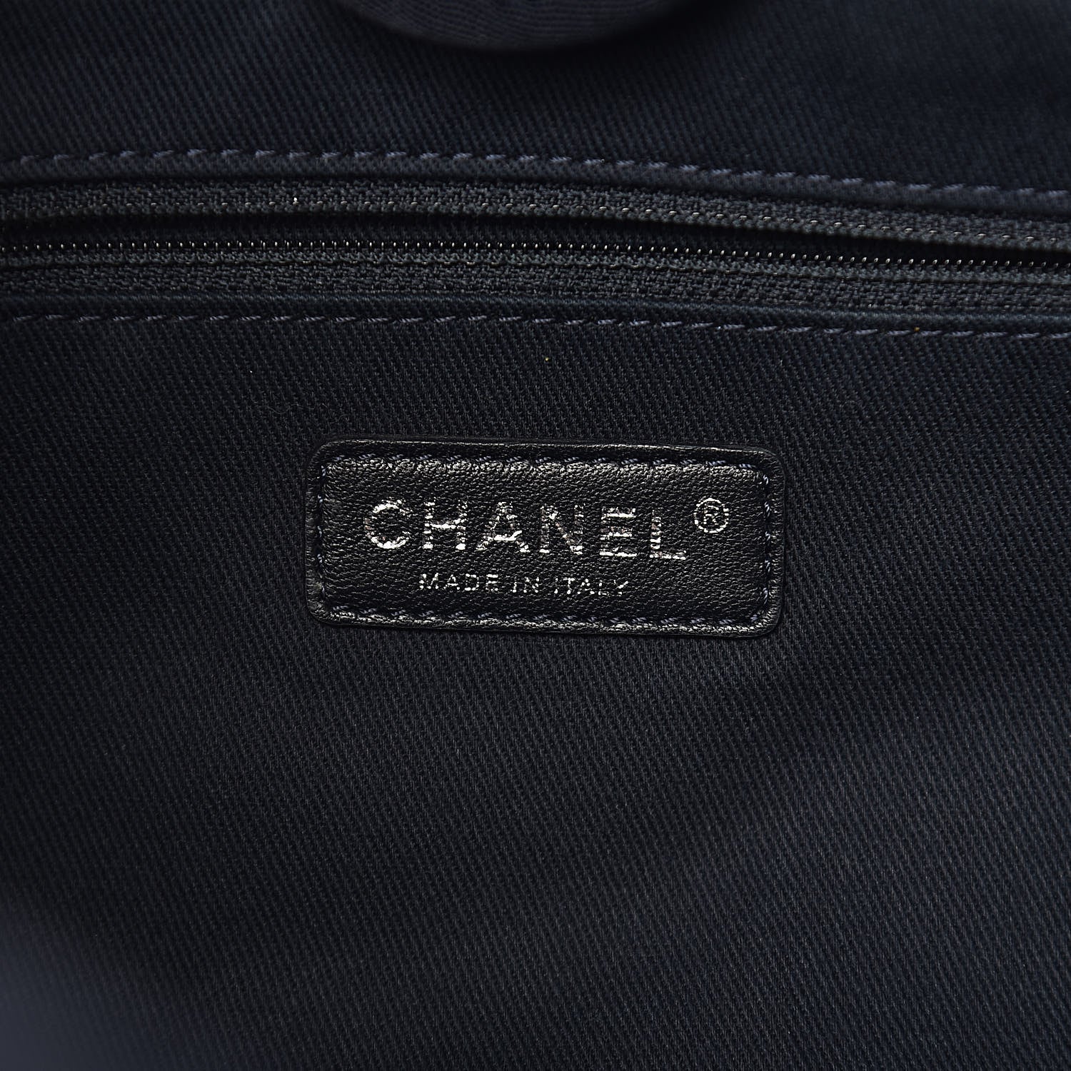 Chanel Denim Small Deauville Tote Dark Blue 8 of 10
