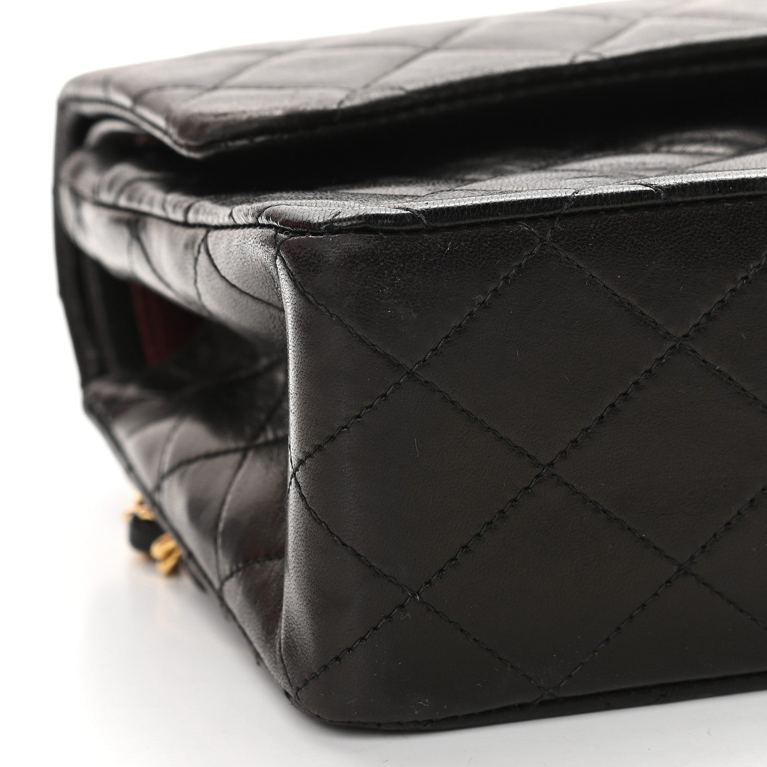Chanel Lambskin Quilted Medium Double Flap Black 9 of 10