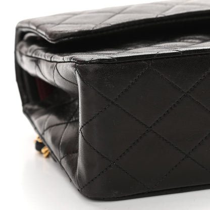 Chanel Lambskin Quilted Medium Double Flap Black 9 of 10