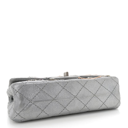 Chanel Metallic Calfskin Quilted Lucky Charms 2.55 Reissue 224 Flap Dark Silver 4 of 11