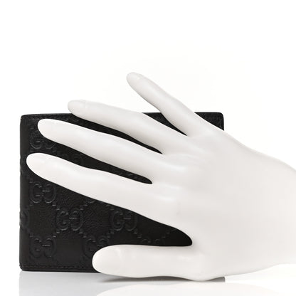 Gucci Guccissima Bi-Fold ID Wallet Black 2 of 10