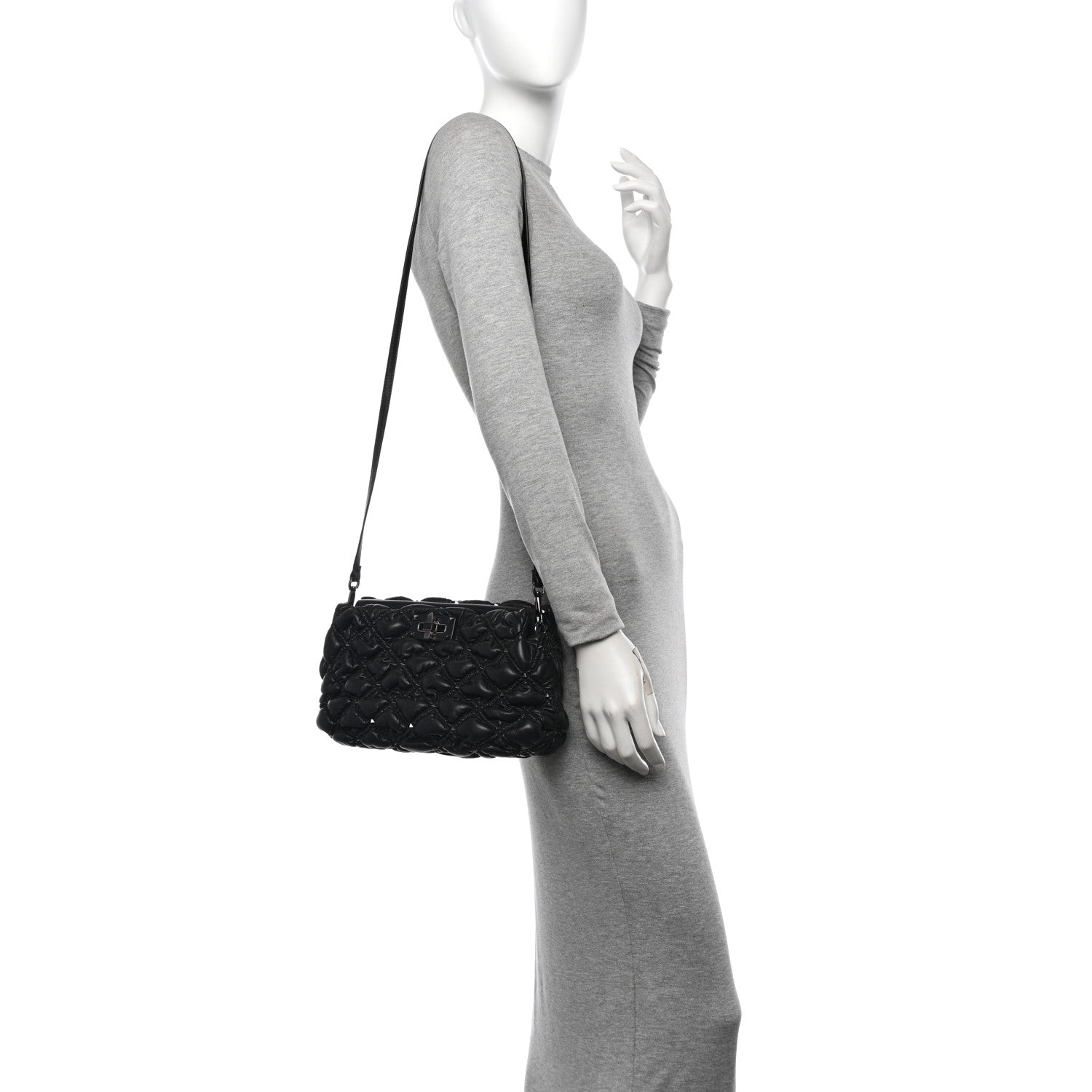 Valentino Garavani Nappa Spikeme Clutch Black 2 of 9