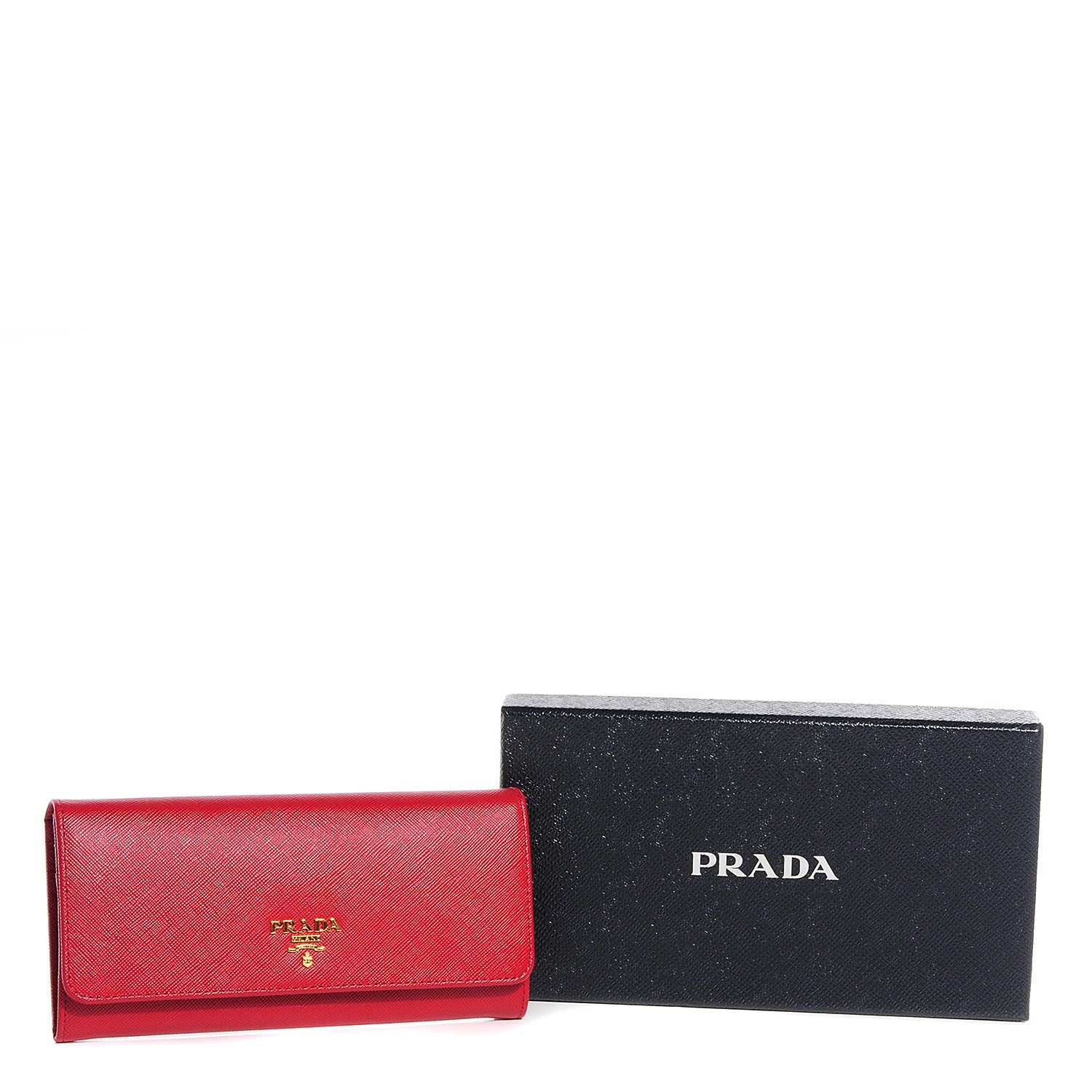 Prada Saffiano Metal Continental Flap Wallet Fuoco 8 of 12